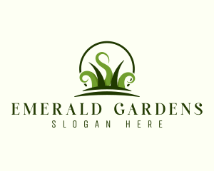 Grass Lawn Gardening logo design