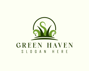 Grass Lawn Gardening logo design