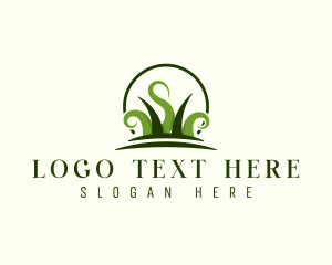 Gardening - Grass Lawn Gardening logo design