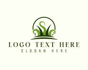 Grass Lawn Gardening Logo