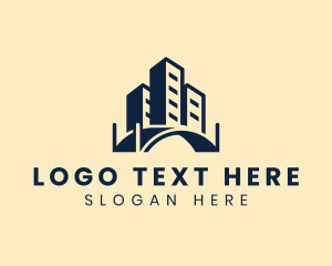 Builders - City Building Bridge logo design