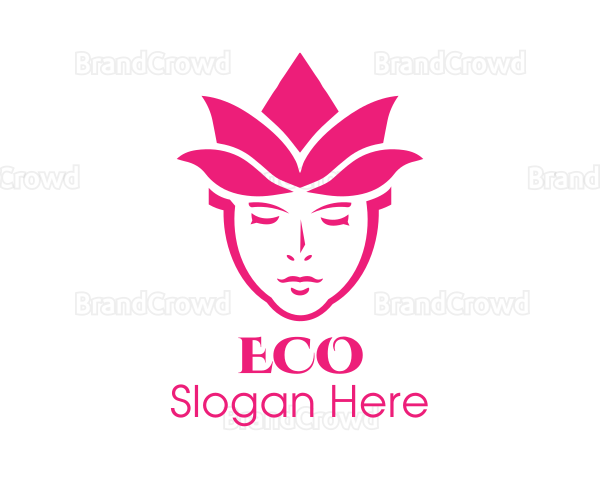 Pink Tulip Woman Logo