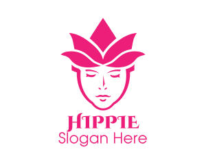 Pink Tulip Woman Logo