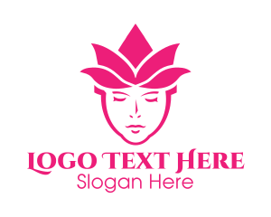 Pink Tulip Woman Logo