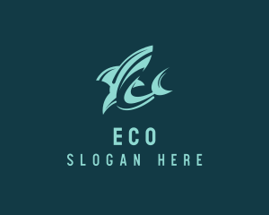 Ocean - Shark Aquarium Seafood logo design