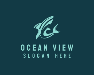 Shark Aquarium Seafood  logo design