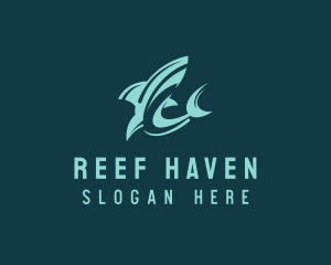 Shark Aquarium Seafood  logo design