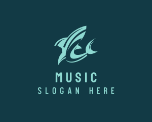 Ocean Fish - Shark Aquarium Seafood logo design
