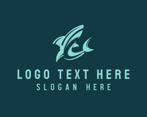 Shark Aquarium Seafood  Logo