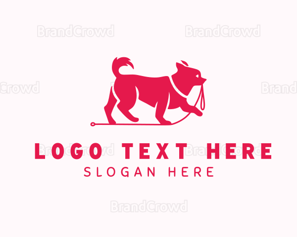 Walking Dog Leash Logo