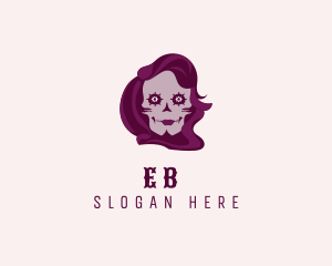 Scary Skull Halloween Logo