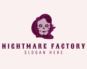 Scary Skull Halloween logo design