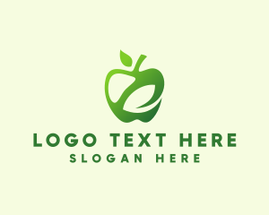 Beverage - Organic Apple Leaf logo design