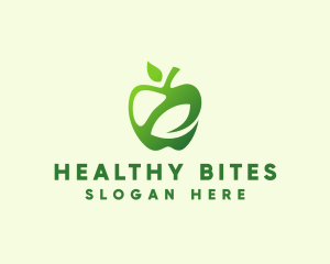 Organic Apple Leaf logo design