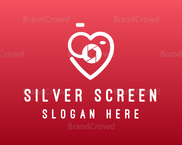 Shutter Heart Camera Logo