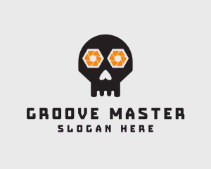 Cameraman - Halloween Shutter Skull logo design