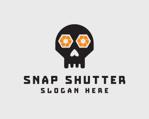 Shutter - Halloween Shutter Skull logo design