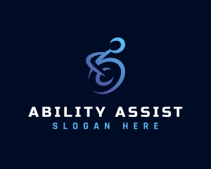 Disability - Wheelchair Disability Rehabilitation logo design