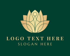 Massage - Lotus Relaxation Spa logo design