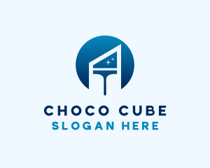 Cleaning - Shiny Squeegee Cleaning Tool logo design