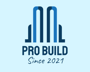 Blue Building Realtor logo design