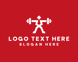 Weightlifter - Fitness Gym Weightlifter logo design