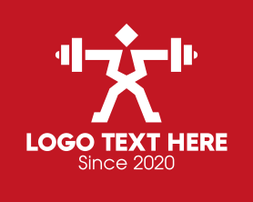 Weights - Fitness Gym Weightlifter logo design