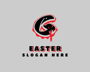 Music Label - Splatter Graffiti Letter G logo design