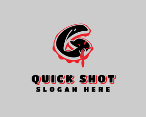 Shot - Splatter Graffiti Letter G logo design
