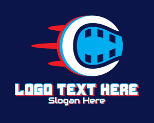 Telecom - Glitch Fast Tennis Ball logo design