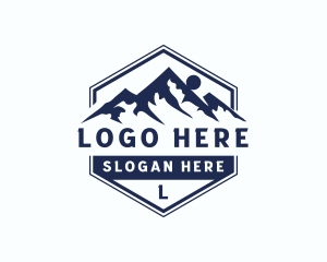 Trails - Mountain Peak Summit logo design