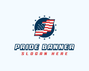 American National Flag logo design