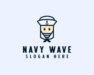 Cute Navy Sailor logo design