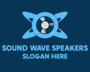 Sound Speaker Orbit logo design