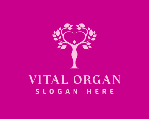 Feminine Organic Tree logo design