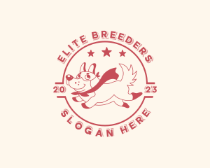 Superhero Dog Pet logo design