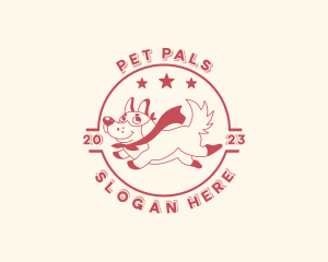 Superhero Dog Pet logo design