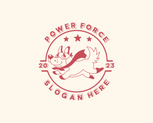 Superhero - Superhero Dog Pet logo design