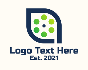 Reel - Simple Leaf Reel logo design