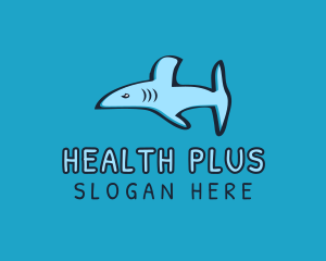 Blue Shark Letter H Logo