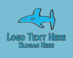 Blue Shark Letter H Logo