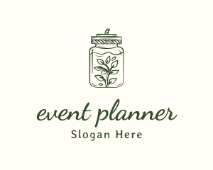 Vegan - Bottle Plant Jar logo design