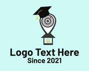 University - Webinar Location Pin logo design