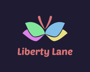 Freedom - Colorful Butterfly Wings logo design