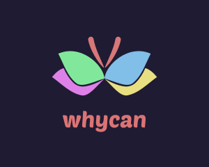 Nature - Colorful Butterfly Wings logo design