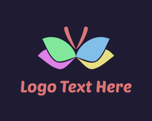 Colorful Butterfly Wings Logo