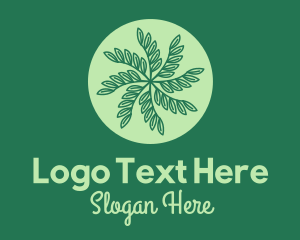 Green - Leaf Vines Pattern logo design