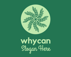 Vegan - Leaf Vines Pattern logo design