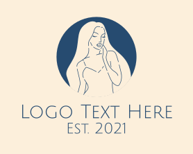 Beauty - Minimalist Beautiful Woman logo design