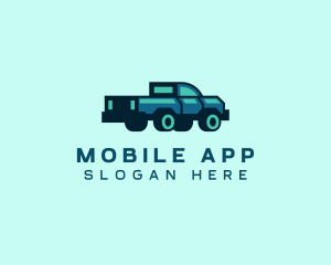 Pickup Truck Delivery Distribution Logo